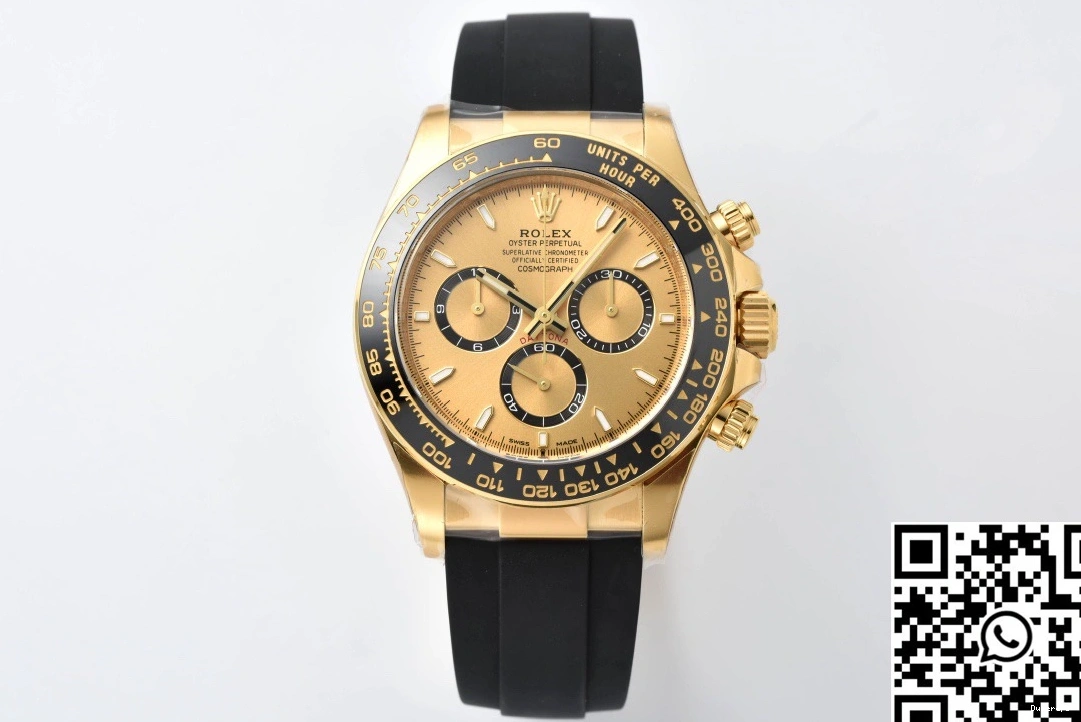 M126518 Factory Clean Black Cosmograph Dial Rolex Bezel Yellow Daytona 0422